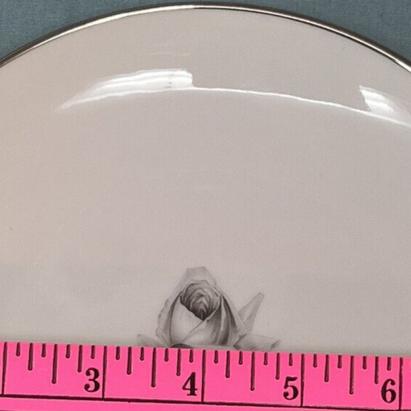 1950 German Bavaria Remembrance Platinum Trim Saladmaster Estate Porzellan 8inch - Picture 3 of 5